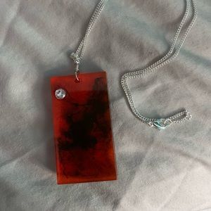 Handcrafted resin necklace